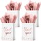 12 Pcs Thank You Gift Bags with Tissue Paper Gold Polka Dots Thank You Bags with Handle Party Favor for Wedding Birthday Baby Shower Business Shopping(Rose Gold)